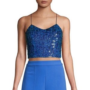 SOLD NWT Alice + Olivia Archer sequin crop cami top